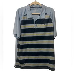 Men’s Blue/Yellow Oakley Hydrolix Polo